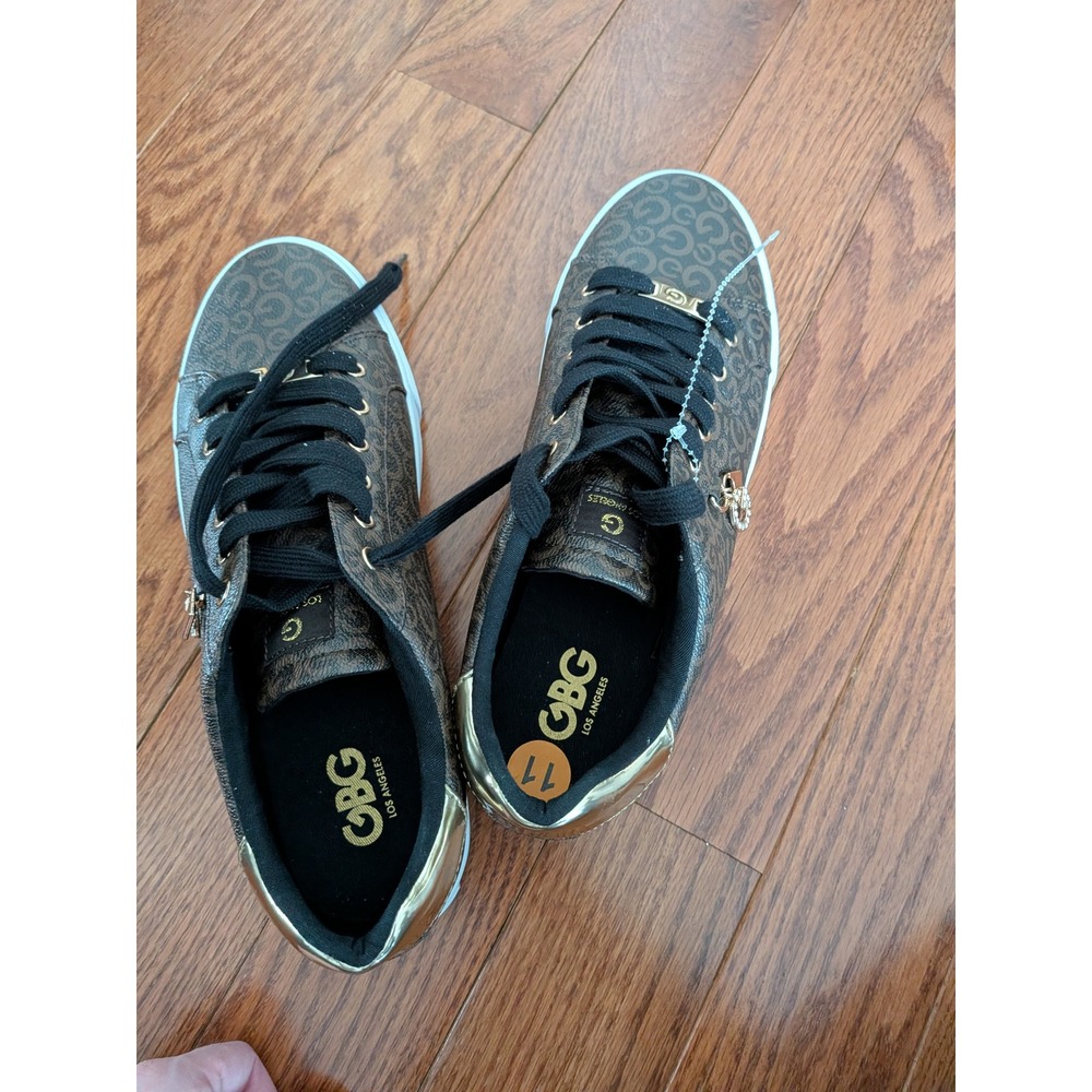 CBG Los Angeles Women's GGODLY2-R Brown Monogram Sneakers Size 11M - Picture 4 of 7
